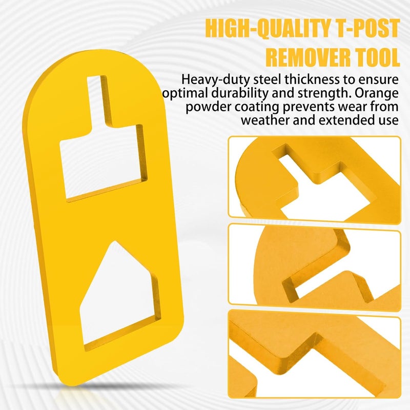 TNCZHYLX T Post Puller Fence Post Puller, Farm Equipment Tractor Accessories, Use Different Chains S Hooks Jacks Tractor Buckets from (Yellow) - Image 2